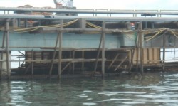 Installation of steel rebar slab